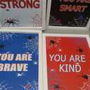 FRAMED Spider Room Decor for Boys, Spider Wall Art for Boy Wall Decor, Spider Wall Decor for Bedroom Bathroom Nursery Kids Room, Ready to Hang(Set of 4, 8x10 Inch, Framed)