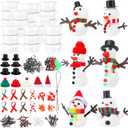Shappy 24 Pack Christmas Snowman DIY Craft 326 Pcs Build Snowman Craft Kit Christmas Decoration Air Dry Modeling Clay for Winter Party DIY Gift Indoor Outdoor Holiday Decoration(Snowman)