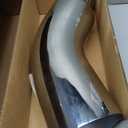 Universal 4" to 8" Exhaust Elbow Pipe with Steel Clamp - Silver Chrome or Black Painted for Car, Truck & Diesel