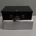 KYODOLED Fireproof Document Box with Key Lock, Small Lock Boxes for Personal Items, Fire and Water Resistance, Fireproof Safe Box for Documents, Jewelry, Passport, Cash, 12.6'' x 8.3'' x 4.3'' Black