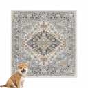 nunubaby Washable Pee Pads for Dogs, Stylish, NonSlip and LeakProof Pee Pads. Reusable Potty Pads for Dogs for Crates and Floors.(Beige/Multi, 48" x48" )