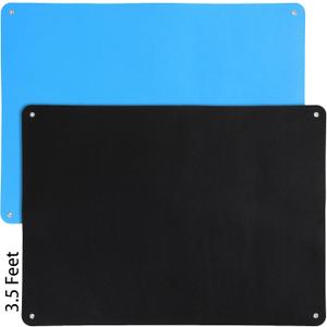 Poen 2 Pcs 41 x 29 Inch Felt Board Toddlers Flannel Board Stories Felt Stories Activities Play Kits for Preschool Classroom Wall Hanging Boys Girls Birthday Gifts Homeschooling Activity, Blue, Black