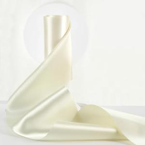 HUIHUANG Ivory Satin Ribbon 6 inch Extra Wide Double-Faced Satin Ribbon for Chair Sashes, Gift Wrapping, Large Bows, Sewing Crafts, Wreaths, Wedding Decor- Continuous 10 Yards