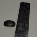 Wireless Keyboard and Mouse Combo, EDJO Silent Full Size Cordless USB Keyboard Mouse, 2.4GHz Lag-Free, Long Battery Life, for Computer, Laptop, PC, Chromebook, Windows (Black, 1 Pack)