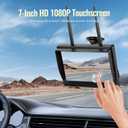 Wireless RV Backup Camera System 7" 1080P Touch Screen & 3 Cameras, Compatible with Furrion Pre-Wired Plug, DVR Monitor & Waterproof Night Vision Rear Side View Camera for Trailer Truck, A13