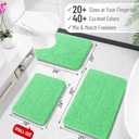 OLANLY Bathroom Runner Rugs 70x24, Soft Absorbent Chenille Bath Rugs, Rubber Backing Quick Dry, Machine Washable Long Bath Mats for Bathroom Floor, Tub and Shower, Home Decor Accessories, Mint Green