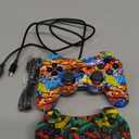 Yinjie 2 Pack Wireless Controller for PS3, Compatible with Playstation 3, with 2 Charging Cables - Graffiti