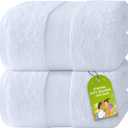 Luxury Bath Sheets Towels for Adults Extra Large | Highly Absorbent Hotel Collection | 35x70 Inch | 2 Pack (White)