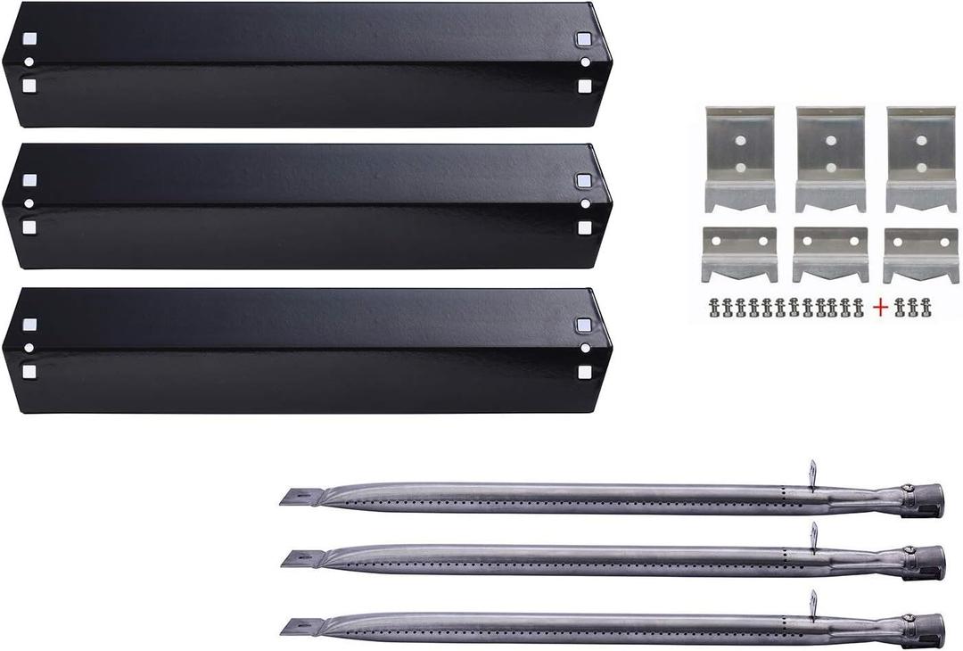 PN5051 (3-Pack) SA5051 (3-Pack) 18 15/16" Heat Plate and Burner and Hanger Brackets Replacement Parts for Chargriller 3001 3008 3030 4000 5050 5072,5252, 5650,4208 King Griller 3008