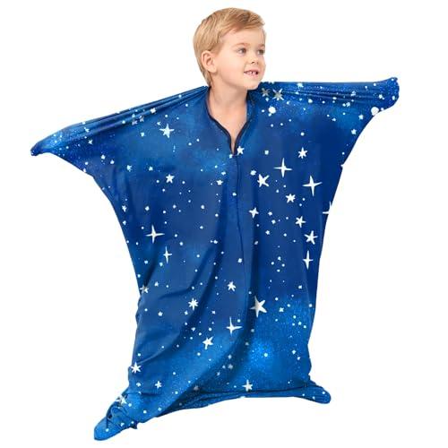 Sensory Body Sock for Kids,Sensory Sack for Relaxation, Focus,Sensory Integration,Body Sock (Medium 47''×27'' Blue)