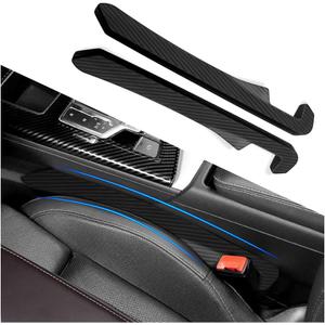 2PCS Car Seat Gap Filler, Super Flexible Car Side Seat Gap Filler Car interior Accessories, Universal Car Organizer Between Seats for Tightly Filling Seat Gaps(Carbon Fiber/2PCS)
