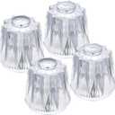 Kigley 4 Pcs Shower Faucets Handle Replacement Handles Shower Knob Replacement Compatible with Pfister Old Systems Bathtub, Clear (Novelty Style)