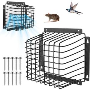 Universal Outside Bird Guard - Stainless Steel Construction Vent Cover, Fits 3 inch to 4 inch Vent Hoods, Prevents Birds, Rodents and Debris from Entering Dryer or Bathroom Exhaust Fan, Black