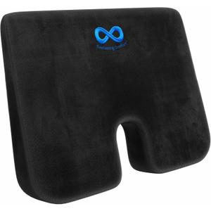 Everlasting Comfort Doctor Recommended Memory Foam Seat Cushion for Office Chairs & Car Seat - Ergonomic Office Desk Accessories for Tailbone Pain Relief, Sciatica & Back Support