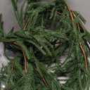 2pcs 6ft Christmas Garland, Artificial Norfolk Pine Garland, Real Touch Greenery Garlands for Mantle, Cedar Garlands for Christmas Decorations Indoor Outdoor (6 FT)