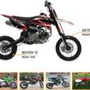 FVRITO 60/100-14 2.50-14 + 80/100-12 3.00-12 Tire and Inner Tube for 90cc 110cc 125cc SSR CRF XR70 CR60R KLX110 KX60 DRZ DS80 JR80 PW80 TTR90 YZ60 65SX Off Road Motocross Pit Dirt Bike