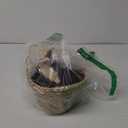 Juegoal Easter Bunny Woven Basket for Party Favors, Handmade Straw Wicker Easter Candy Eggs Baskets for Kids, Dia.9.8 x 13.8 Inch Cute Rabbit Picnic Hamper for Egg Hunt Party Gifts Toy Storage