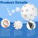 Coopay 80 Pack Baseball Practice Balls Plastic Training Balls Lightweight Hollow Softballs with a Drawstring Bag for Hitting, Baseball Training Indoor Outdoor Use (White)