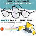 Prospek Blue Light Glasses for Kids (+0.5 Magnification), High Optical Quality Clear Lenses, SHARP. Computer Blue Light Blocking Glasses for Children 5-12y.o.