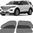 CLIM ART Magnetic Car Window Shades for Ford Explorer 2020-2025  Custom-Fit Sun Blocker Curtains, Side Window Covers, Essential Car Accessories for Camping, Baby and Privacy Protection - MS0024