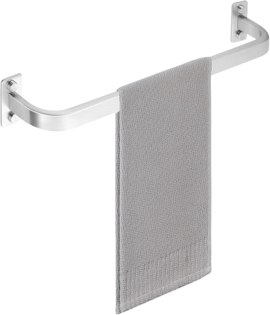 Bathroom Towel Bar, 16 inch Towel Racks for Bathroom Wall Mounted, SUS304 Stainless Steel Heavy Duty Towel Holder Bathroom Accessories Modern Home Decor, Brushed Finished