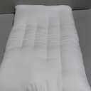 Pozino Flat Thin Pillows for Sleeping - Queen Size Slim Bed Pillows for Side Back Stomach Sleepers,2.5 inch Height Ultra Low Pillows,Down Alternative Filling Luxury Soft Supportive (White)
