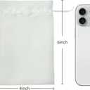 QIANF 20 Pcs White Small Organza Bags 4X6 inch for Wedding Favors with Drawstring, Mini Mesh Gift Bags Jewelry Pouch for Candy Bridal Shower Party Favor Baby Shower Christmas