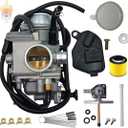 Carburetor Fit for Honda Rancher 350 TRX350TM TRX350FM Rancher ES TRX350TE TRX350FE 2x4 4x4 2000-2006 With Air Filter 16100-HN5-M41 16100-HN5-305