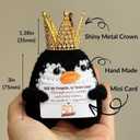 50th Wedding Gifts for Couple/Parents, Funny Penguin Figurine with Card for Husband/Wife/Friends, Gag Golden 50 Year Gift Idea Souvenir Keepsake, Party Favor Decoration Supplies