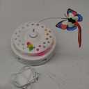 Potaroma Cat Toys 3in1 Automatic Interactive Kitten Toy, Fluttering Butterfly, Moving Feather, Track Balls, Dual Power Supplies, USB Powered, Indoor Exercise Kicker (Bright White)