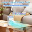 IWENNUAN Portable Air Conditioners, 4 in 1 Portable AC Unit with Remote, 1500ml Water Tank, 3 Speeds, 6H Timer, 2 Spray Mist, 7 Night Light, Personal Mini Air Conditioner for Bedroom (White)