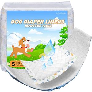 Dog Diaper Liners 100ct, Disposable Dog Diaper Pads Liner Female and Male Super Absorbent Doggie Period Diaper Inserts fit Most Puppy Diapers,Belly Band(Regular)
