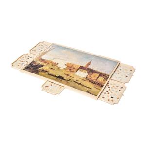 Gondola 2000 Piece Rotating Puzzle Board with Drawers and Cover, 28.5"x40.1"Portable Wooden Jigsaw Puzzle Table for Adults Portable, Lazy Susan Spinning Boards Birthday Gift for mom