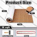 Duraaamo Boat Flooring EVA Foam 157"/ 118" x 47" Boat Decking Non Slip Marine Self Adhesive Carpet with Roller Ruler for Kayak Yacht Motorboat