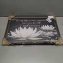 Dark Brown Frame Zen White Lotus Canvas Wall Art On In Water Blooming White Lotus Picture Wall Decor Spiritual Meditation Poster Print Painting for Modern Yoga Spiritual Spa Home Decoration