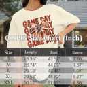 QLIPIN Game Day Shirts Women Oversized Football Bow Shirt Football Mom Tshirt Gameday Coquette Bow Short Sleeve Tee Tops (Small, Apricot)