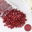 Pack Of 2 Red Sealing Wax Beads, WASOHLING Octagon Wax Seal Beads for Stamp Seals, Red Wax Sealing Beads Set for Envelope Stamps, Invitations, Letter Sealing, Red