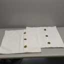 HWY 50 White Chenille Throw Pillow Covers 20x20 Inch with Triple Buttons, Soft Farmhouse Accent Decorative Cushion Cases for Couch Sofa Bed Living Room Pack of 2