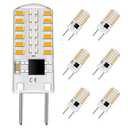 TAIYALOO G8 LED Bulb Dimmable, T4 JCD Type Bi-Pin Base, 3000K Warm White, 3W Mini G8 Bulb, 20W-25W Halogen Replacement for Under Cabinet Light, Under Counter Kitchen Lighting (6 Pack)