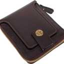 Vintage Style Men S Zipper Wallet Compact Multifunctional Card Holder Business Card Case for Men with Coin Pocket Retro Design for Casual and Professional Use