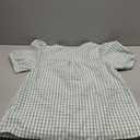 EVALESS Tops for Women Short Sleeve Tunic Blouse Square Neck Gingham Tops Cotton Blend Plaid Shirt Cute Checkered Shirt. L Size