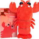 Microwavable Heating Pad for Period Cramps, Cuddly Warming Pillow, Cute Lobster Plush Stuffed Animal Menstrual Heating Pad for Girls Unique Christmas Birthday Gifts for Girlfriend Daughter Mom (Red)