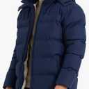 BEST SOUTH Men's Hooded Winter Puffer Jacket Fleece Warm Bubble Coat Outerwear Cold Weather Size XXL