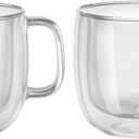 ZWILLING Sorrento Plus 2-pc Double-Wall Glass Cappuccino Mug Set (Clear)