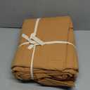 LBRO2M 100% France Linen Duvet Cover Set 3 Pcs Natural Flax Duvet Cover Set 2 Pillowcase 1 Duvet Cover with Zipper (Rust King)