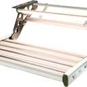 Just-V RV Camper Steps Single Drop Down Steps One-Hand Expand or Collapse Manual RV Stairs Folding Stable Ladders with Non-Slip Rubber Feet and Luminous Tape Glow Holds Up to 450 lbs