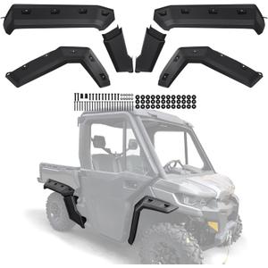 Heavy Duty Fender Flares Compatible with Can Am Defender HD 5/ HD8/ HD10/ MAX HD8/ MAX HD10/ 2016-2025 Accessories,Front & Rear Extended Mud Guards Replace 715006821 715002424 715006822