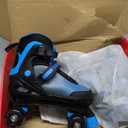 SULIFEEL Roller Skates for Girls Boys Kids,4 Sizes Adjustable Quad Skates with Light up Wheels, Safe Fun Children Skates, Best Gift for Beginners Indoor Outdoor Sports Size L (38-42)