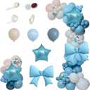 Blue Balloon Garland Arch Kit, 118PCS Natural Sand Color Blue Balloon with 5 Starts Sets for Baby Shower Birthday Wedding Celebration Home Party Deco Supplier