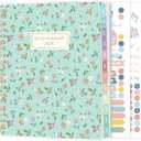 SUNEE Home Planner 2026, Work from Home Planner w/Stickers, JAN 2026 - DEC 2026, Monthly Budget Planner, Checklists for Routines and Goals, Weekly Calendar, Ideal for Gift, Poly Laminated Cover,Floral (Fresh Ditsy Floral)
